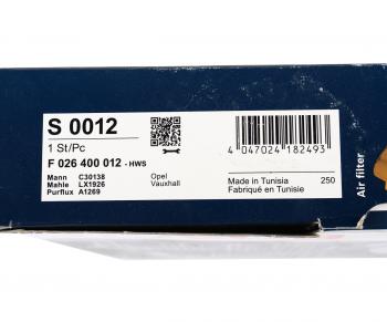 1 229 р. Фильтр воздушный OPEL Astra (04-) BOSCH BOSCH f026400012 BOSCH f026400012  с доставкой в г. Керчь. Увеличить фотографию 4