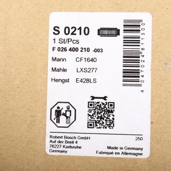 3 199 р. Фильтр воздушный MAN TGA внутренний BOSCH BOSCH f026400210  с доставкой в г. Керчь. Увеличить фотографию 5