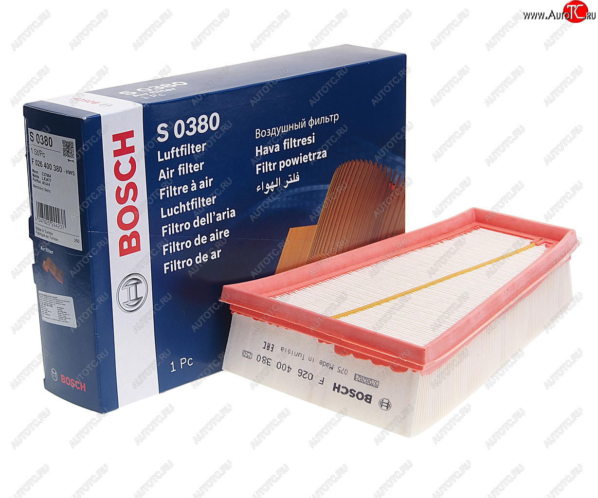 1 139 р. Фильтр воздушный MERCEDES A (W176),B (W246),CLA (C117) (12-) BOSCH BOSCH f026400380 BOSCH f026400380  с доставкой в г. Керчь