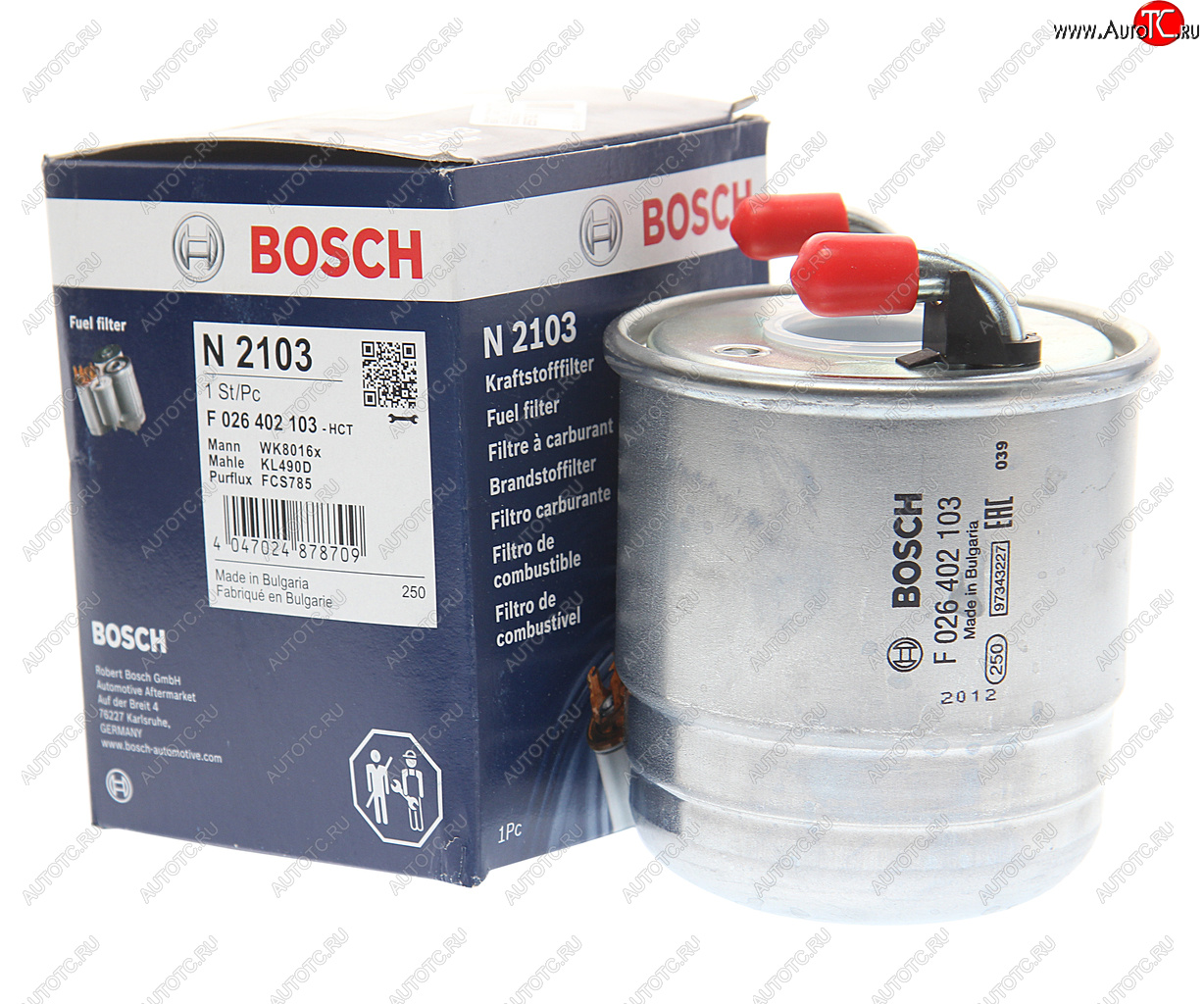 2 899 р. Фильтр топливный MERCEDES C (W204) (07-13),E (W212) (09-) BOSCH BOSCH f026402103  с доставкой в г. Керчь