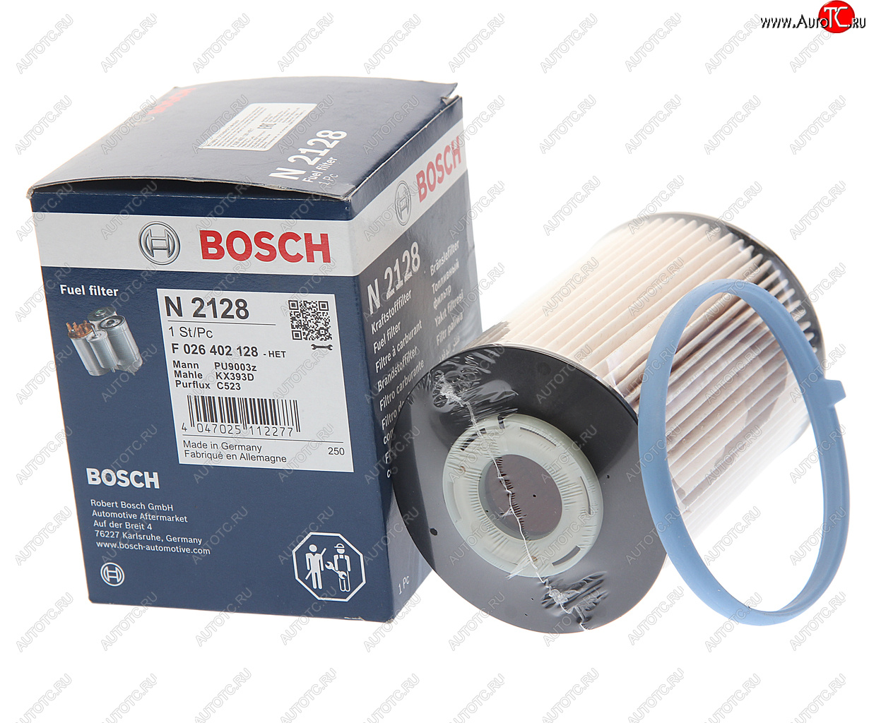 2 399 р. Фильтр топливный FORD Mondeo (07-) (2.0 D) BOSCH BOSCH f026402128  с доставкой в г. Керчь