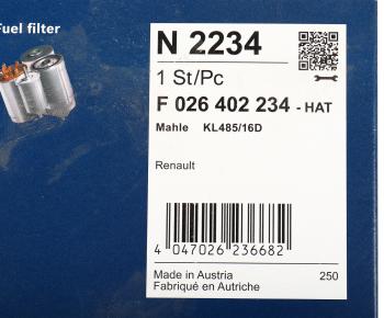 3 099 р. Фильтр топливный RENAULT Laguna (07-) BOSCH BOSCH f026402234 BOSCH f026402234  с доставкой в г. Керчь. Увеличить фотографию 6