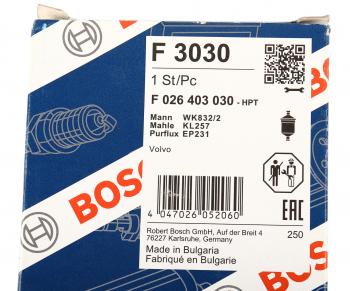 1 759 р. Фильтр топливный VOLVO S60,S80,V70 (03-) BOSCH BOSCH f026403030  с доставкой в г. Керчь. Увеличить фотографию 4