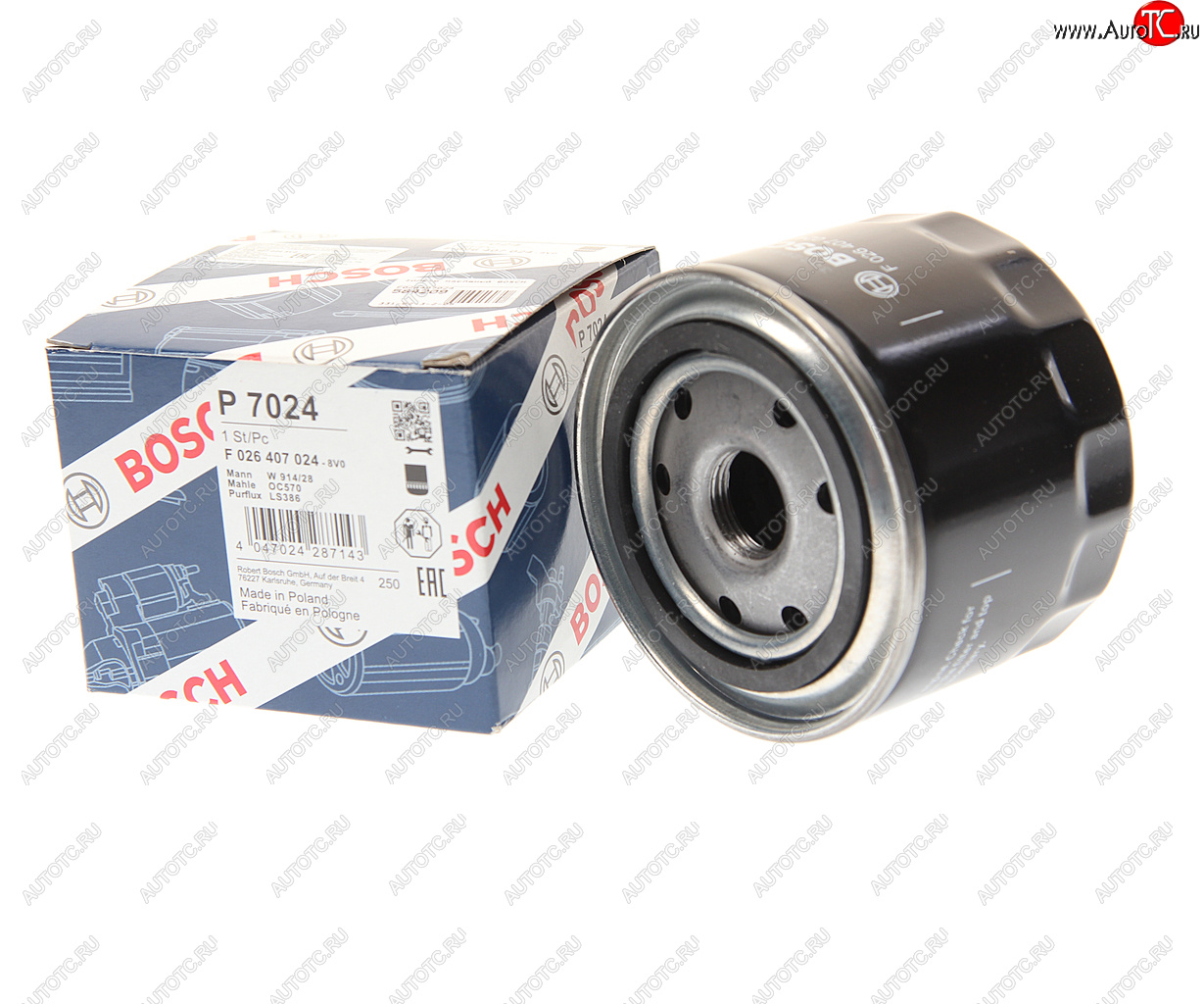 1 099 р. Фильтр масляный FIAT Ducato (02-) (2.3 JTD) BOSCH BOSCH f026407024  с доставкой в г. Керчь