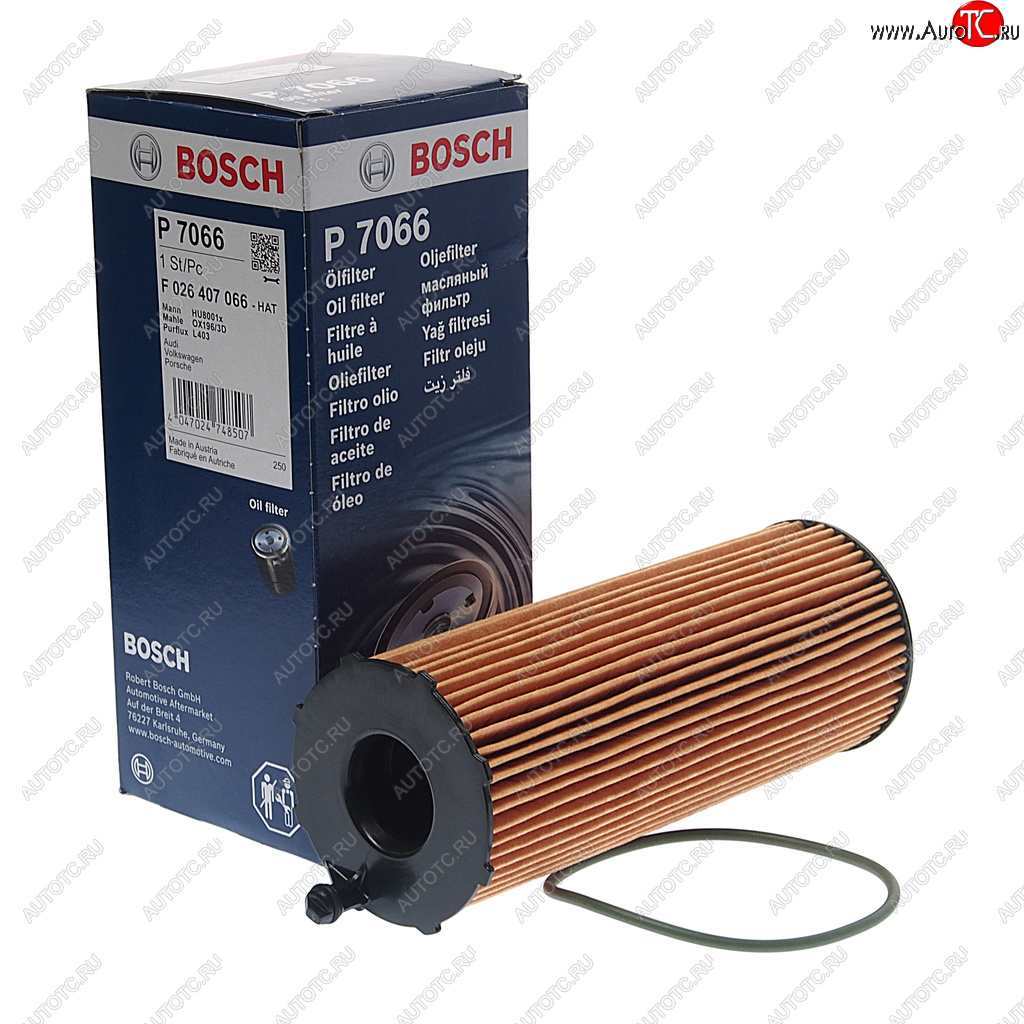 1 199 р. Фильтр масляный VW Touareg (04-) AUDI (07-) (2.7/3.0/4.2 TDI) PORSHE Cayenne (3.0 TDI) BOSCH BOSCH f026407066 BOSCH f026407066  с доставкой в г. Керчь