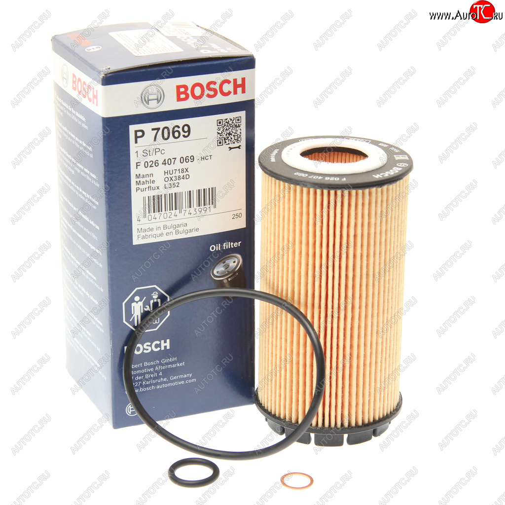 629 р. Фильтр масляный HYUNDAI Trajet (00-),Santa Fe (00-) BOSCH BOSCH f026407069  с доставкой в г. Керчь