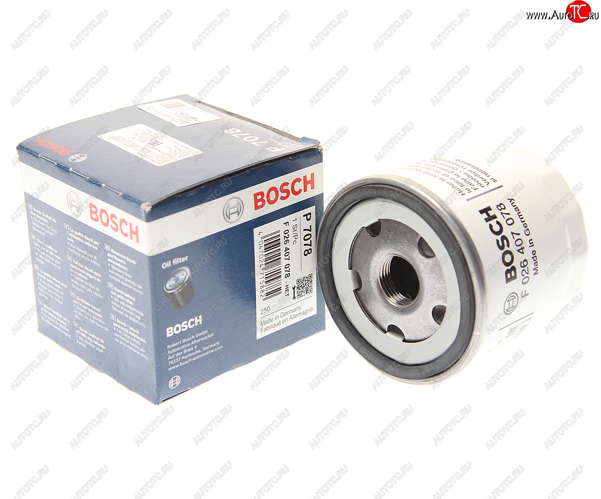499 р. Фильтр масляный FORD Focus,Fiesta,Mondeo (1.21.41.6) D76ммхH76ммx1bar BOSCH BOSCH f026407078  с доставкой в г. Керчь