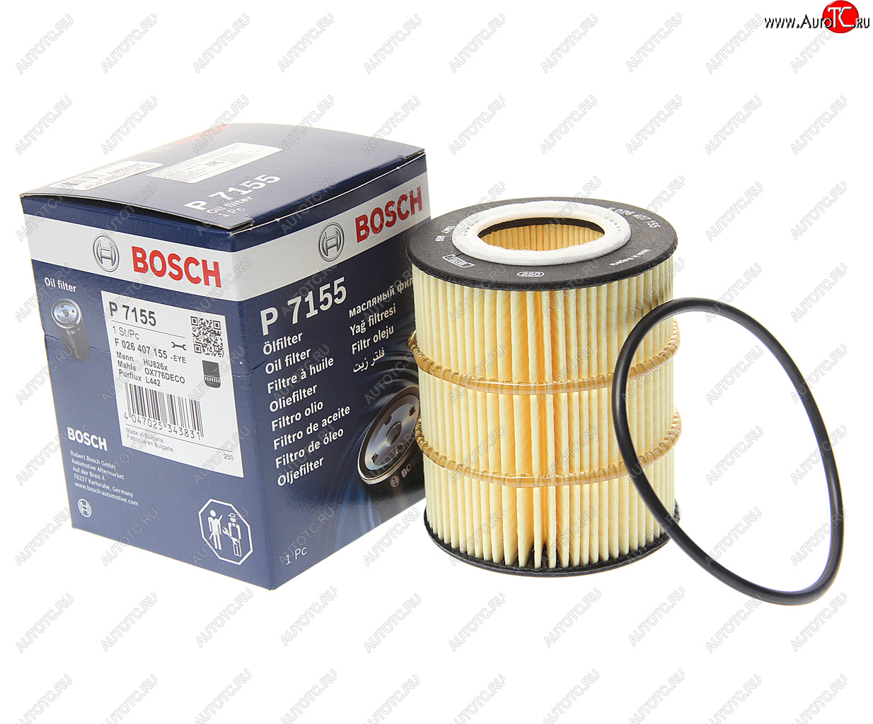 899 р. Фильтр масляный PEUGEOT 407 CITROEN C5,C6 (3.0 HDI) BOSCH BOSCH f026407155 BOSCH f026407155  с доставкой в г. Керчь