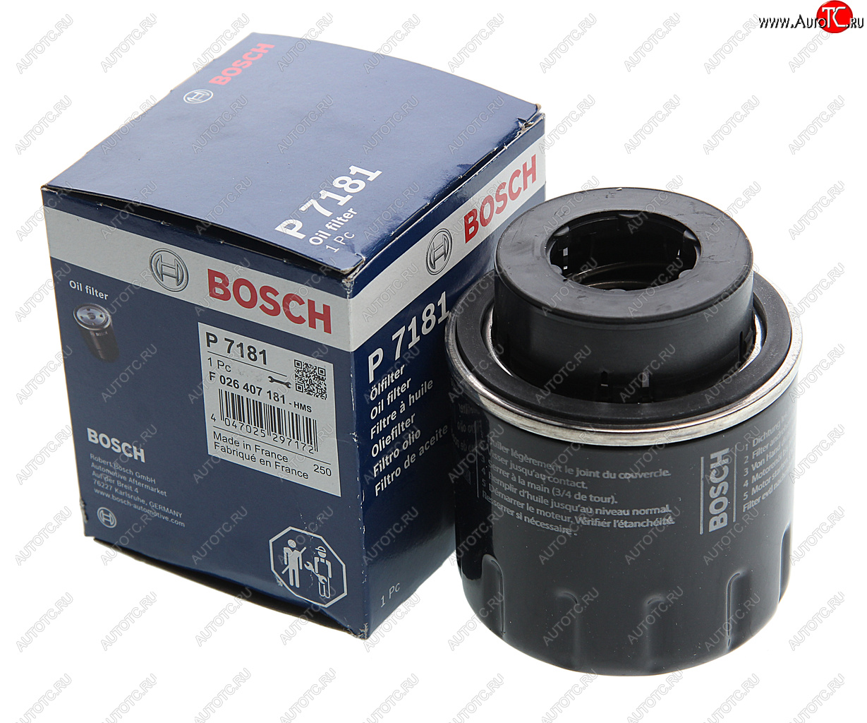 1 039 р. Фильтр масляный VW AUDI SEAT SKODA (1.21.4TSI) BOSCH BOSCH f026407181  с доставкой в г. Керчь