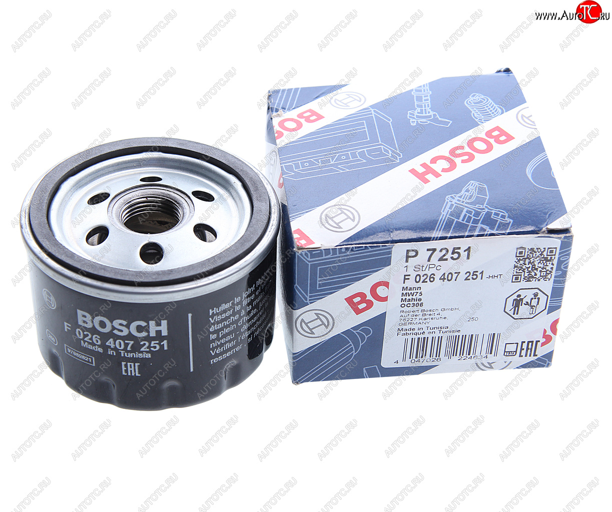 1 399 р. Фильтр масляный BMW i3 (I01) (HYBRID),K1200,K1600,R1200 BOSCH BOSCH f026407251 BOSCH f026407251  с доставкой в г. Керчь