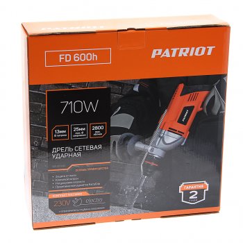 6 349 р. Дрель ударная 710Вт PATRIOT PATRIOT fd 600h  с доставкой в г. Керчь. Увеличить фотографию 3