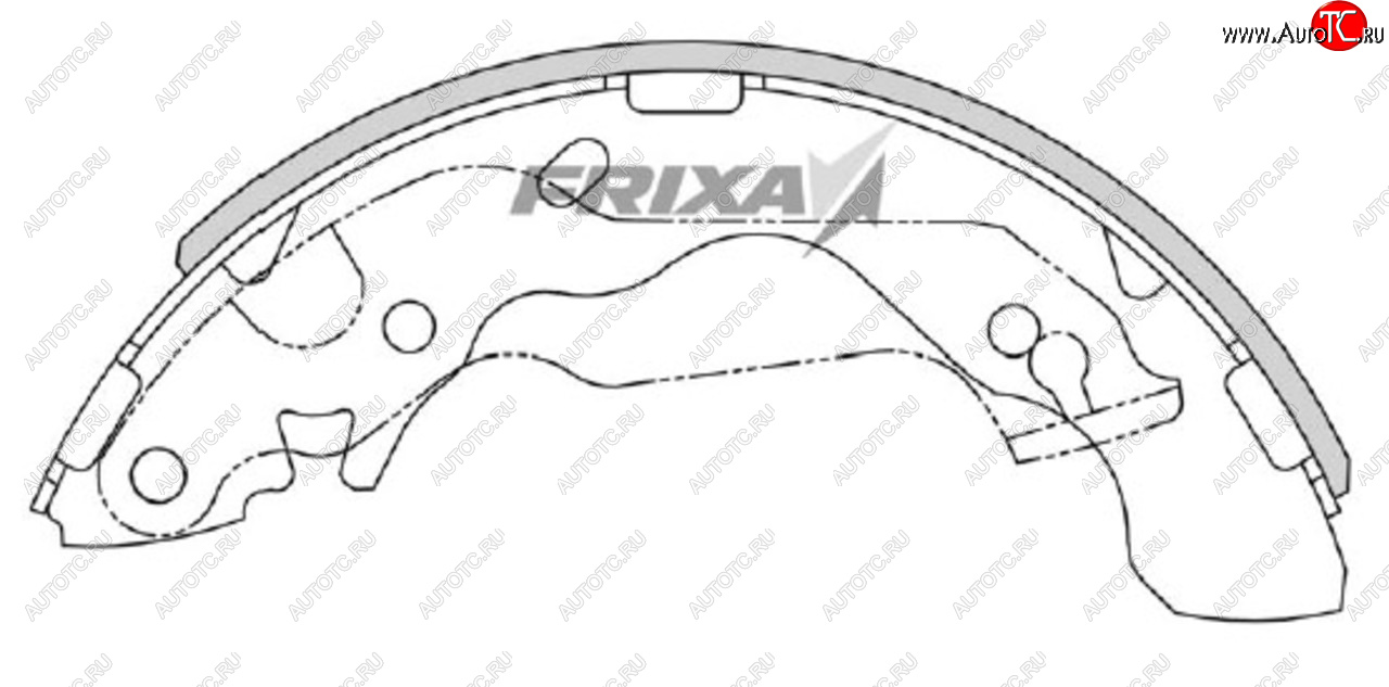 1 199 р. Колодки тормозные задние барабанные (4шт.) HANKOOK FRIXA Hyundai Elantra AD дорестайлинг (2016-2019)  с доставкой в г. Керчь