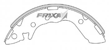 Колодки тормозные задние барабанные (4шт.) HANKOOK FRIXA Hyundai Accent 2 LC седан дорестайлинг (ТагАЗ) (1999-2012)