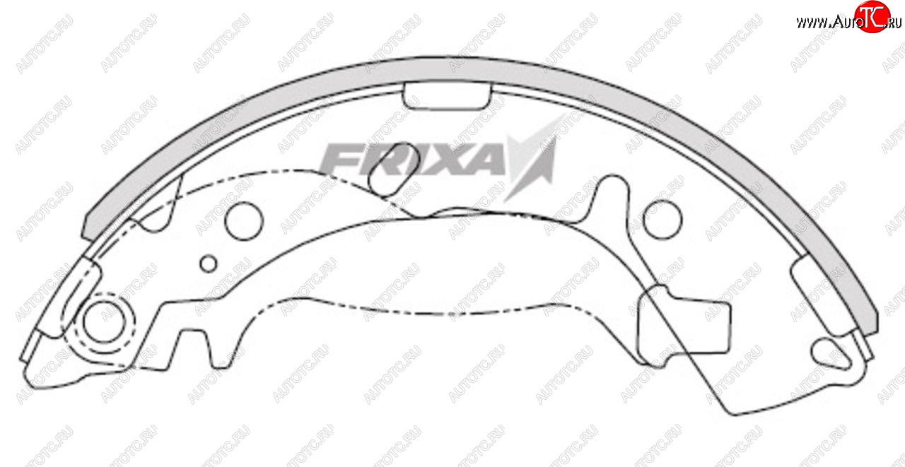 919 р. Колодки тормозные задние барабанные HANKOOK FRIXA Hyundai Getz TB хэтчбэк 5 дв. дорестайлинг (2002-2005)  с доставкой в г. Керчь