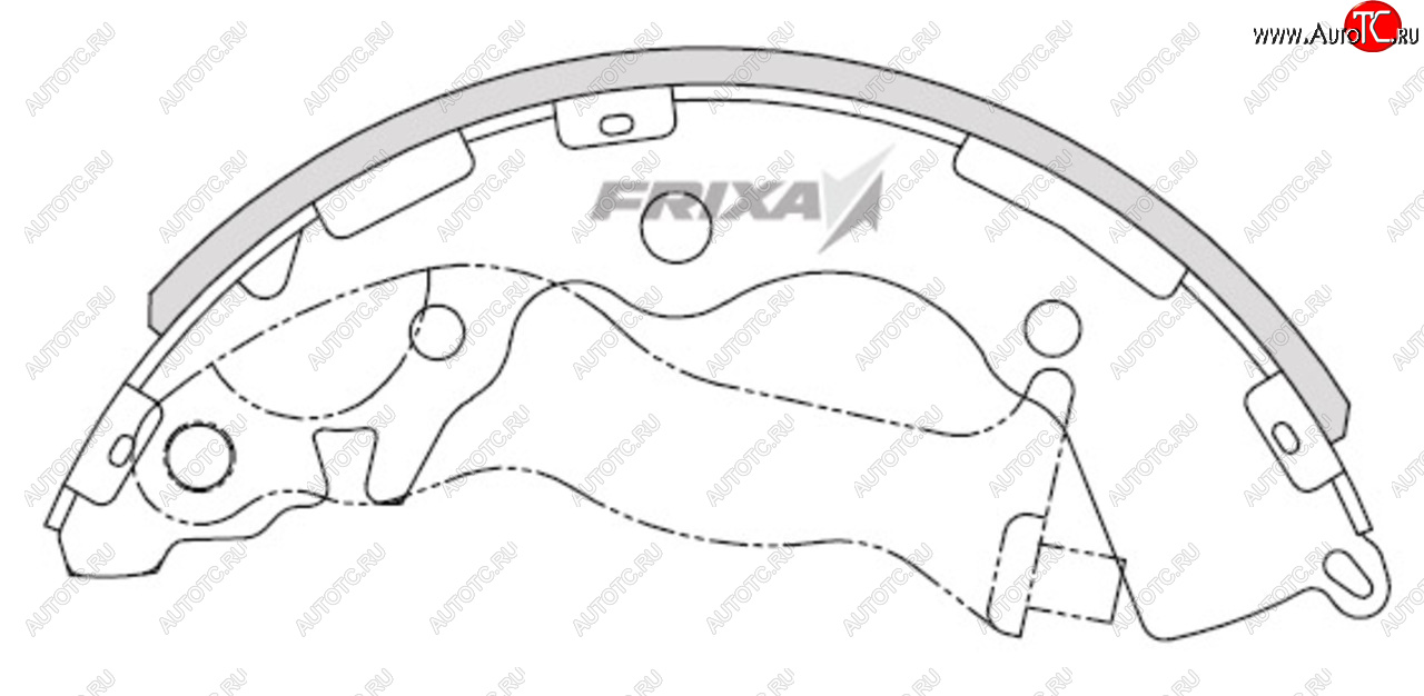 1 299 р. Колодки тормозные передние барабанные (4шт.) HANKOOK FRIXA Hyundai Accent 3 MC седан (2005-2011)  с доставкой в г. Керчь
