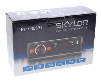 1 549 р. Магнитола автомобильная 1DIN SKYLOR SKYLOR fp-305bt SKYLOR fp-305bt  с доставкой в г. Керчь. Увеличить фотографию 4
