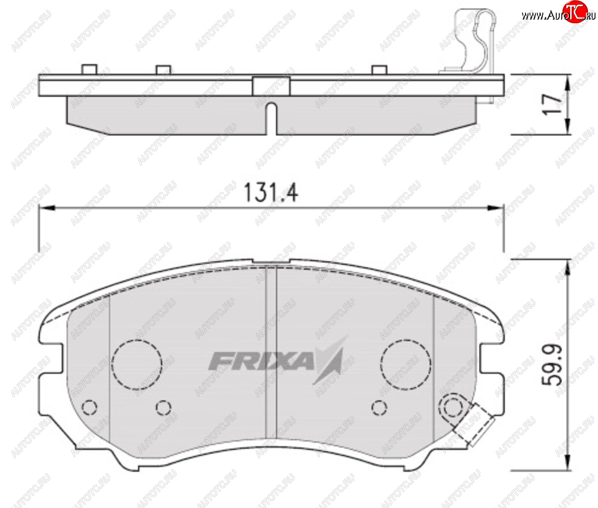 1 299 р. Колодки тормозные передние (4шт.) HANKOOK FRIXA Hyundai Elantra AD дорестайлинг (2016-2019)  с доставкой в г. Керчь