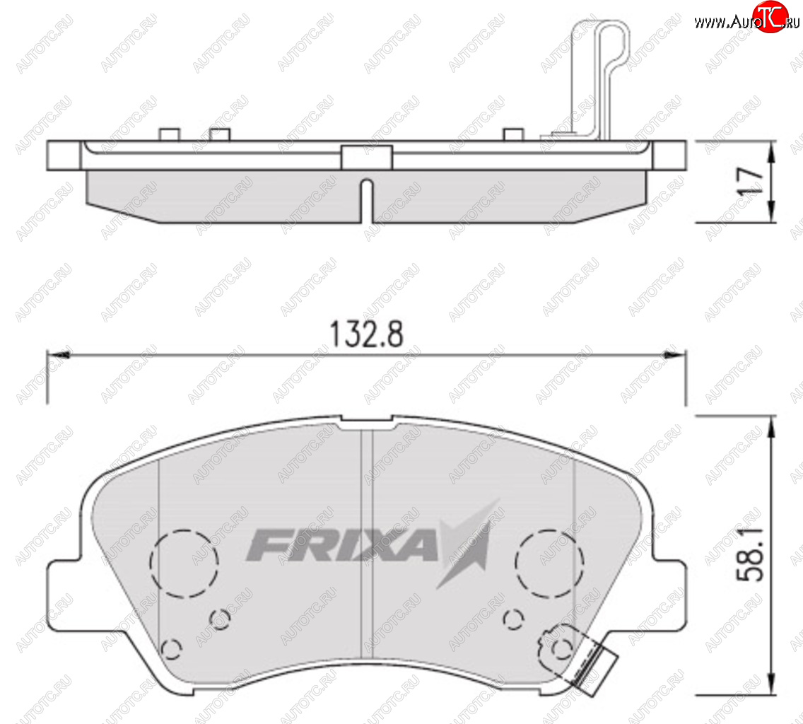 1 299 р. Колодки тормозные передние (4шт.) HANKOOK FRIXA KIA Rio 4 FB дорестайлинг седан (2016-2020)  с доставкой в г. Керчь