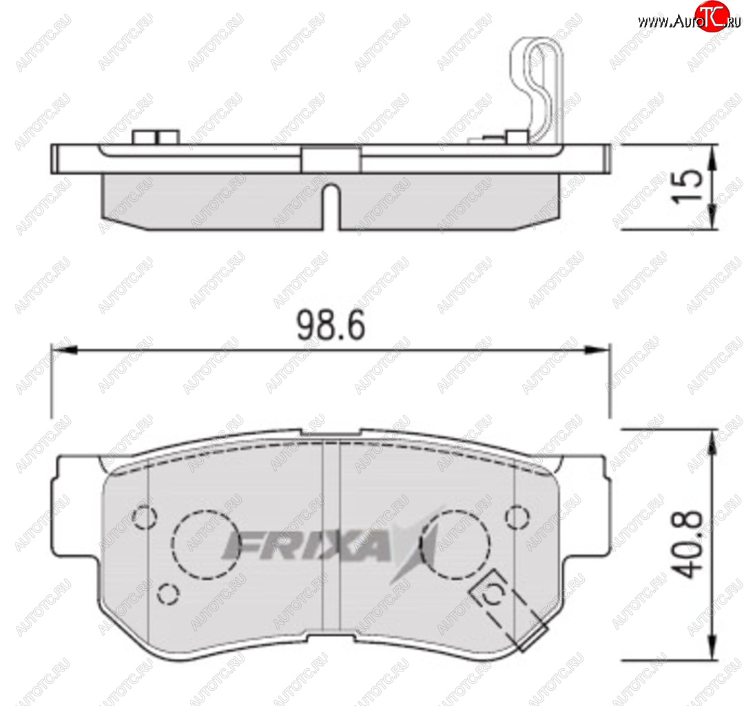 949 р. Колодки тормозные задние (4шт.) HANKOOK FRIXA Hyundai Getz TB хэтчбэк 5 дв. дорестайлинг (2002-2005)  с доставкой в г. Керчь