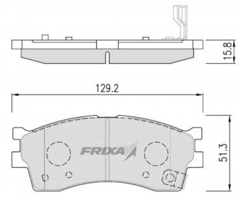 859 р. Колодки тормозные передние (4шт.) HANKOOK FRIXA KIA Clarus K9A седан рестайлинг (1998-2001)  с доставкой в г. Керчь. Увеличить фотографию 3