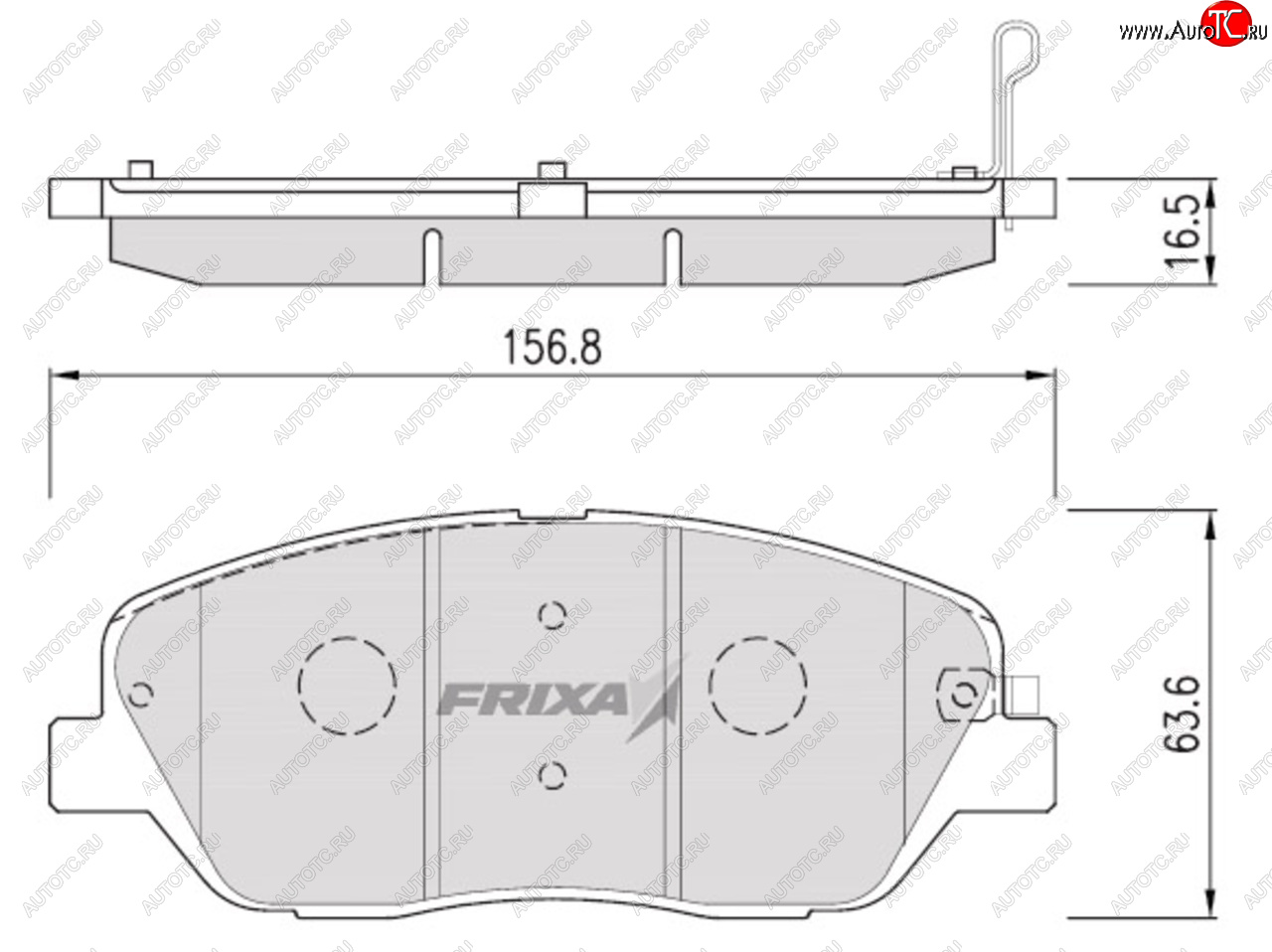 1 199 р. Колодки тормозные передние (4шт.) HANKOOK FRIXA KIA Mohave HM дорестайлинг (2008-2017)  с доставкой в г. Керчь