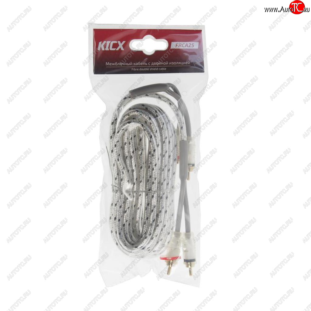 1 029 р. Кабель RCA 2х2 5м KICX KICX frca25  с доставкой в г. Керчь