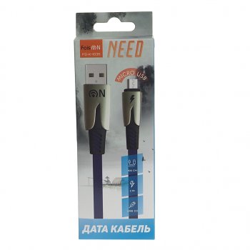 195 р. Кабель micro USB 1м FAISON FAISON fs-k-1035 need blue  с доставкой в г. Керчь. Увеличить фотографию 2