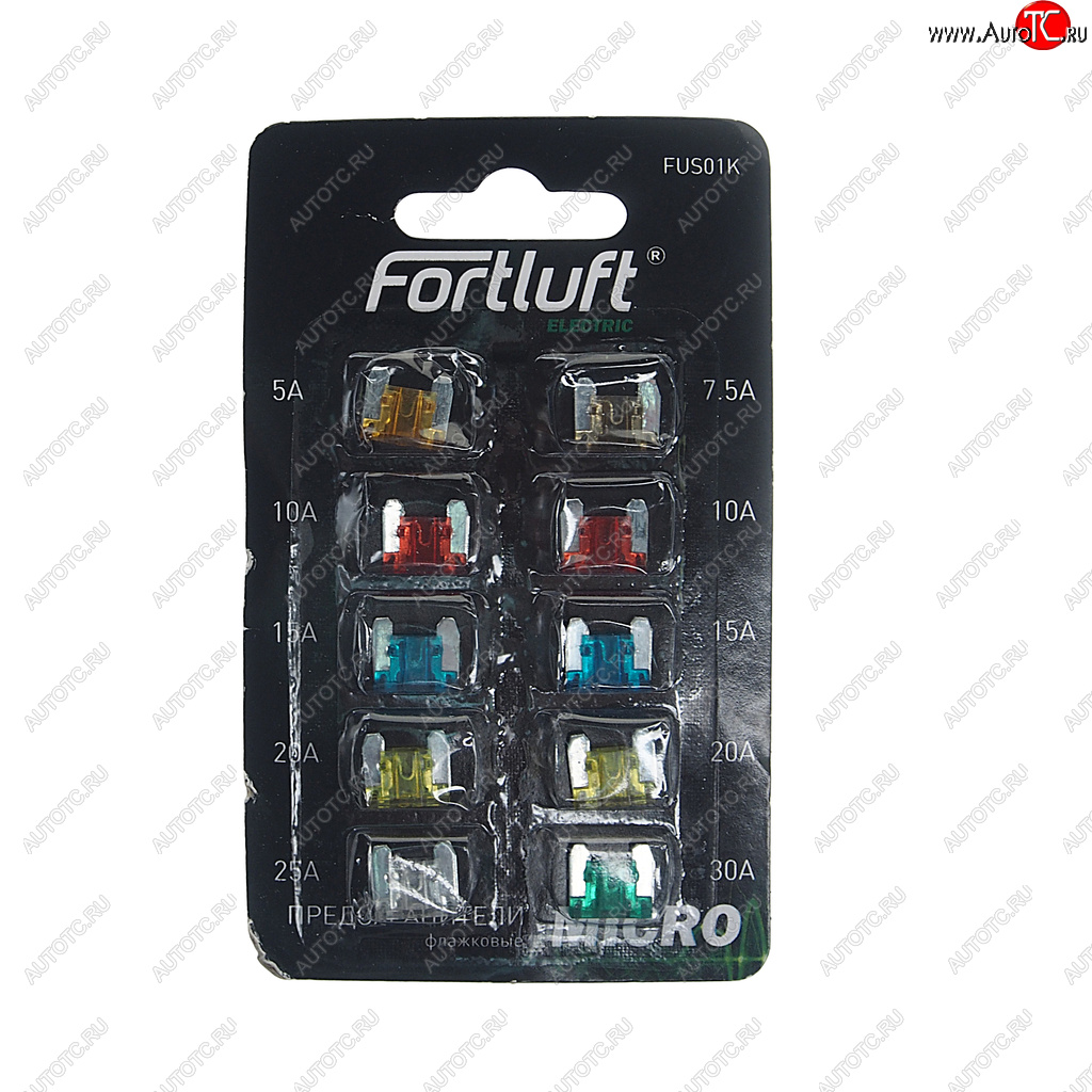 94 р. Предохранитель 5-30A флажковый MICRO комплект 10шт. FORTLUFT FORTLUFT fus01k  с доставкой в г. Керчь
