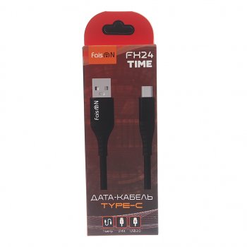 196 р. Кабель USB Type C 1м FAISON FAISON fx24 time black  с доставкой в г. Керчь. Увеличить фотографию 2