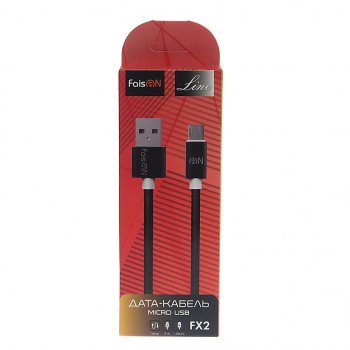 128 р. Кабель micro USB 1м FAISON FAISON fx2 line black  с доставкой в г. Керчь. Увеличить фотографию 2