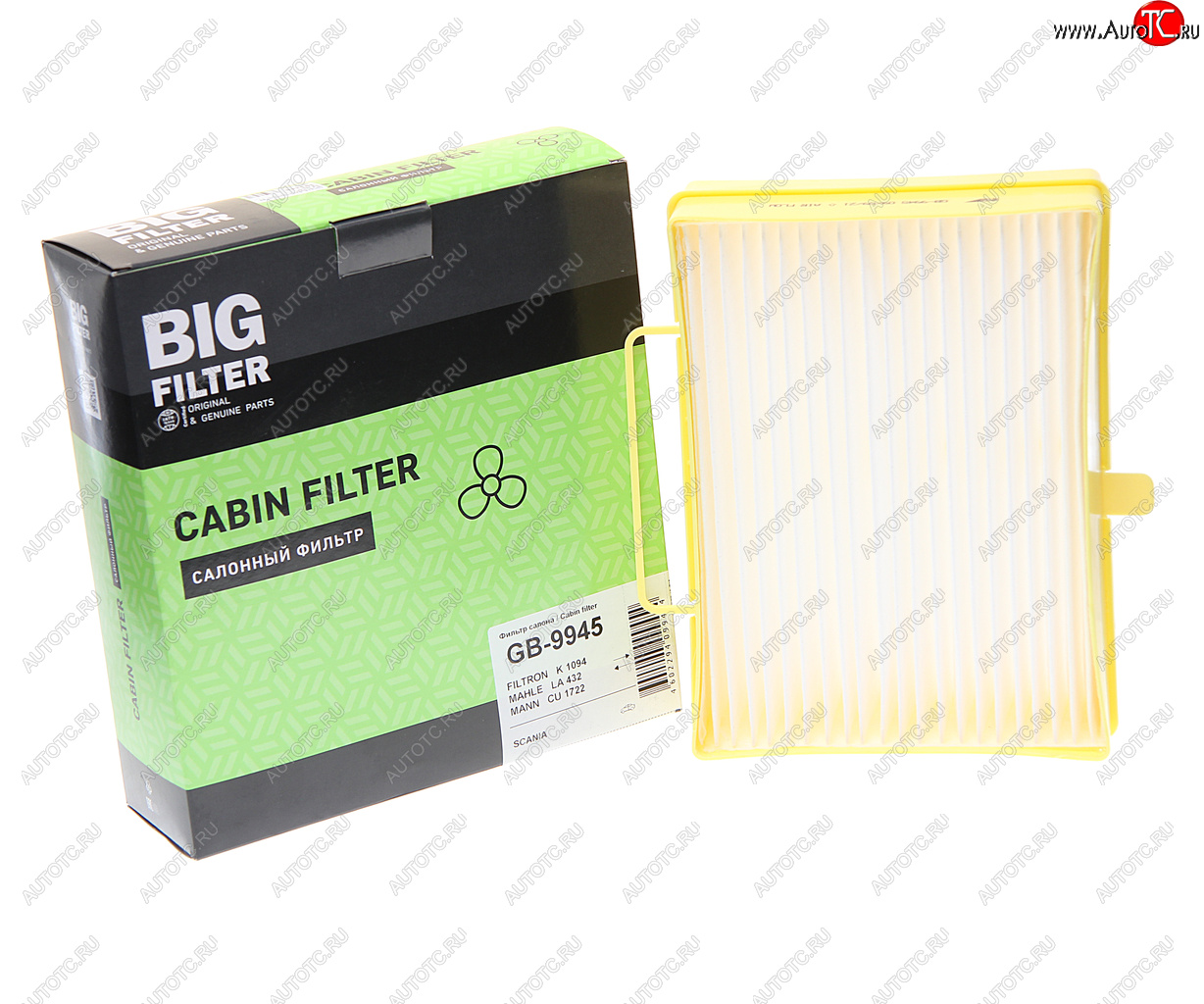 729 р. Фильтр воздушный салона BIG FILTER  Scania 4-series (1997-2007)  с доставкой в г. Керчь