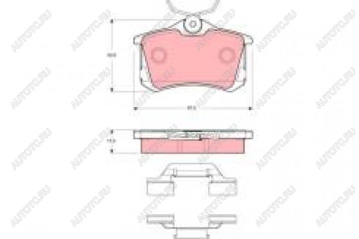 2 359 р. Колодки тормозные задние (4шт.) TRW Audi A3 8V1 хэтчбэк 3 дв. дорестайлинг (2012-2016)  с доставкой в г. Керчь