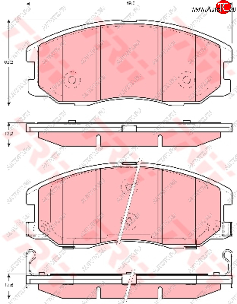 6 649 р. Колодки тормозные передние (4шт.) TRW Chevrolet Captiva  дорестайлинг (2006-2011)  с доставкой в г. Керчь