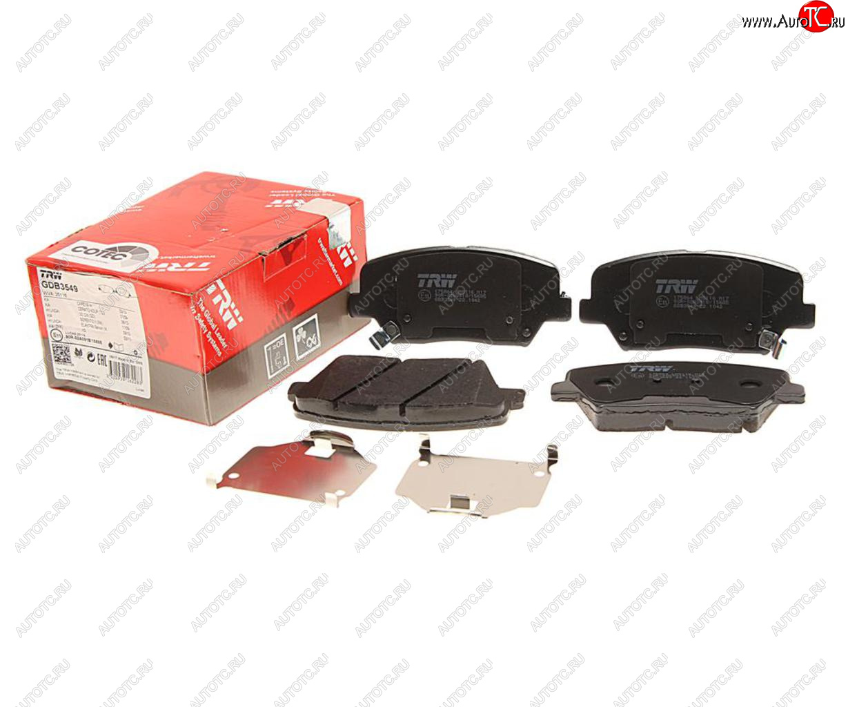 2 999 р. Колодки тормозные передние R15 (4шт.) TRW KIA Ceed 2 JD дорестайлинг, хэтчбэк (2012-2015)  с доставкой в г. Керчь