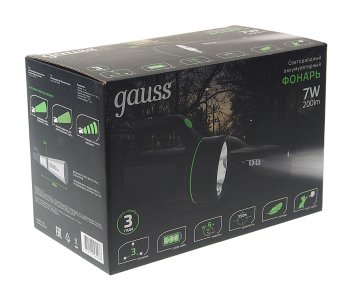 1 589 р. Фонарь-прожектор аккумуляторный GAUSS GAUSS gf601  с доставкой в г. Керчь. Увеличить фотографию 3