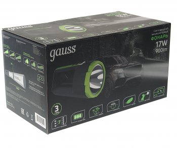 2 599 р. Фонарь-прожектор аккумуляторный GAUSS GAUSS gf702  с доставкой в г. Керчь. Увеличить фотографию 4
