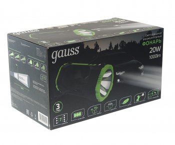 2 799 р. Фонарь-прожектор аккумуляторный GAUSS GAUSS gf703 GAUSS gf703  с доставкой в г. Керчь. Увеличить фотографию 5