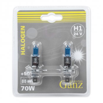 389 р. Лампа 24V H1 70W P14.5s +50% блистер (2шт.) GANZ GANZ gip06049  с доставкой в г. Керчь. Увеличить фотографию 2