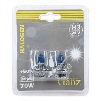 399 р. Лампа 24V H3 70W PK22s +50% блистер (2шт.) GANZ GANZ gip06052  с доставкой в г. Керчь. Увеличить фотографию 2