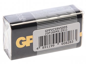 Батарейка KRONA 6F22 9V термопленка 1шт. Alkaline Supercell GP GP gp-1604s