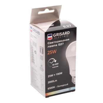 207 р. Лампа светодиодная E27 A70 25W (190W) 220V холодный GRISARD ELECTRIC GRISARD ELECTRIC gre-002-0102  с доставкой в г. Керчь. Увеличить фотографию 3