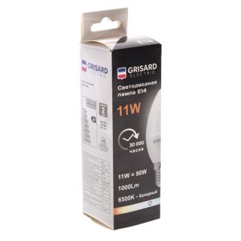 77 р. Лампа светодиодная E14 C35 11W (90W) 220V холодный GRISARD ELECTRIC GRISARD ELECTRIC gre-002-0111  с доставкой в г. Керчь. Увеличить фотографию 3