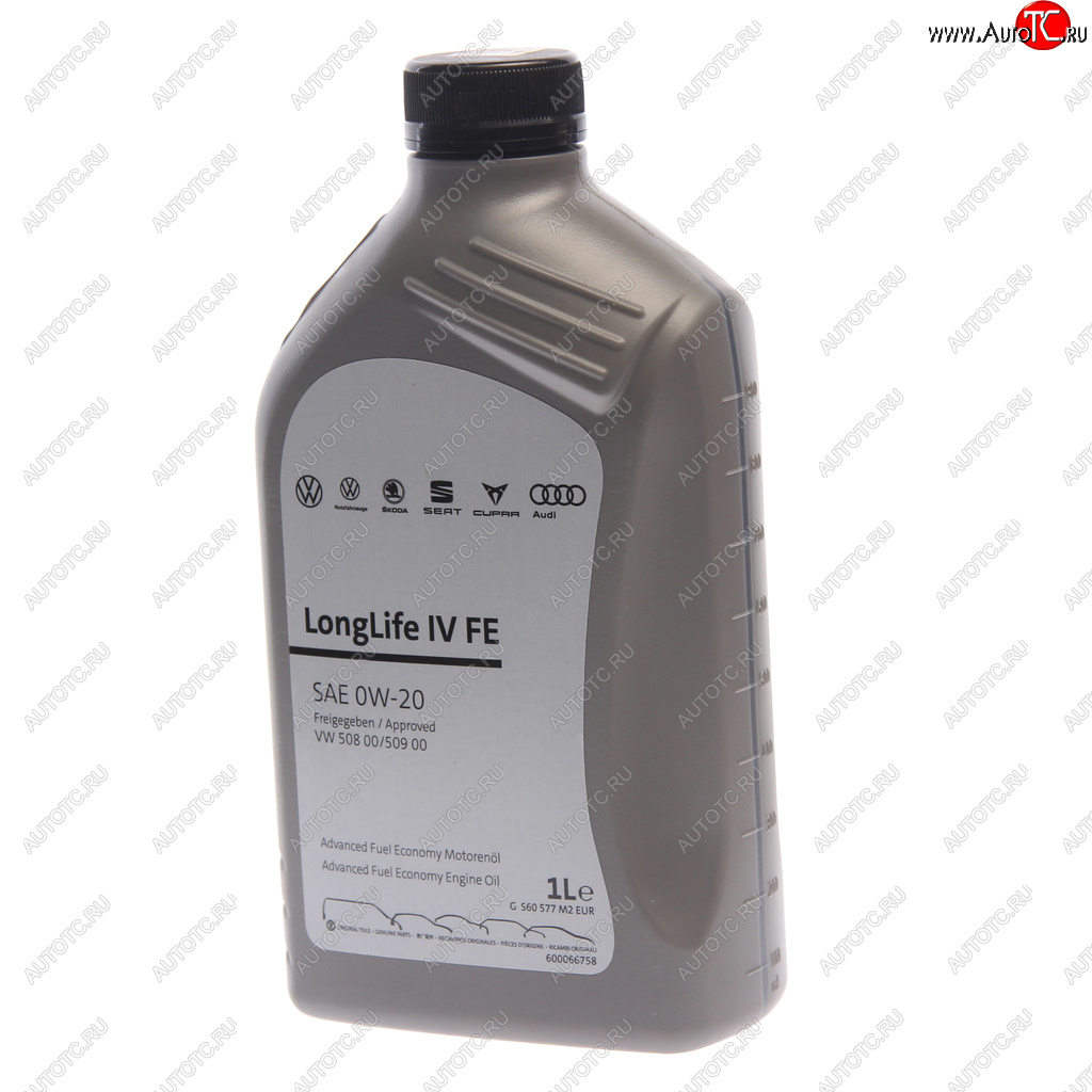 2 499 р. Масло моторное VAG 0W20 синт.1л LONG LIFE 4 (508.00509.00) GS60577C2EUR OE VAG gs60577m2eur  с доставкой в г. Керчь