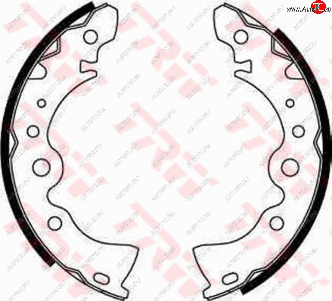 2 389 р. Колодки тормозные задние барабанные (4шт.) TRW Nissan Almera Classic седан B10 (2006-2013)  с доставкой в г. Керчь