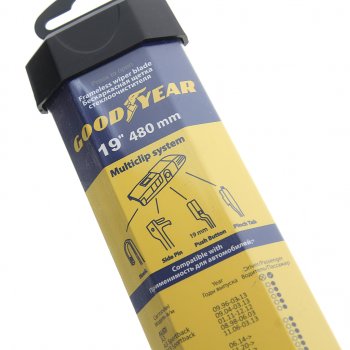 869 р. Щетка стеклоочистителя 480мм беcкаркасная Multiclip Frameless GOODYEAR GOODYEAR gy000419  с доставкой в г. Керчь. Увеличить фотографию 2