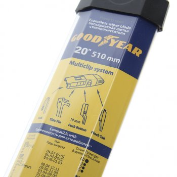 869 р. Щетка стеклоочистителя 510мм бескаркасная Multiclip Frameless GOODYEAR GOODYEAR gy000420  с доставкой в г. Керчь. Увеличить фотографию 2