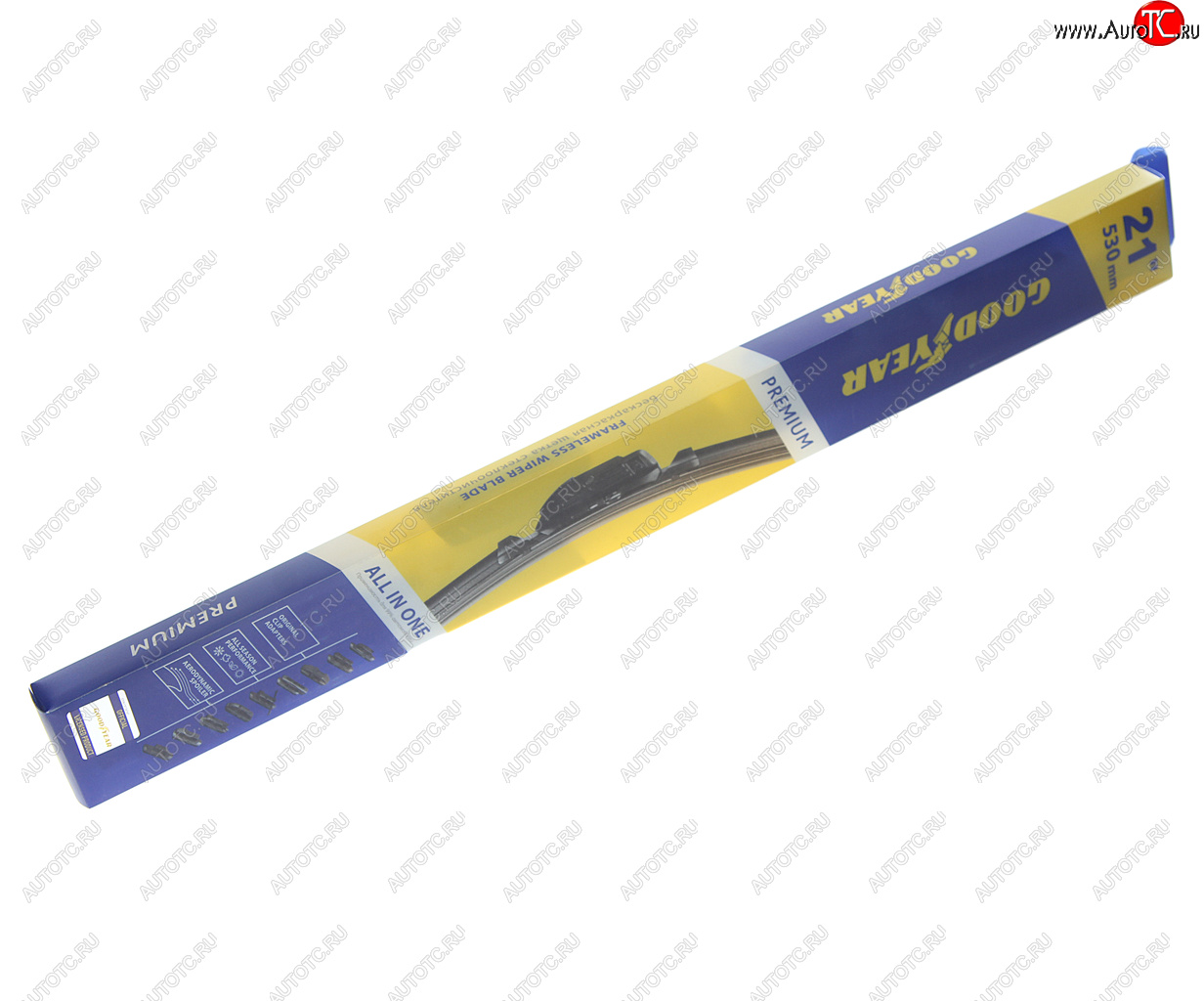1 059 р. Щетка стеклоочистителя 530мм бескаркасная (8 адаптеров) Premium GOODYEAR GOODYEAR gy000441  с доставкой в г. Керчь