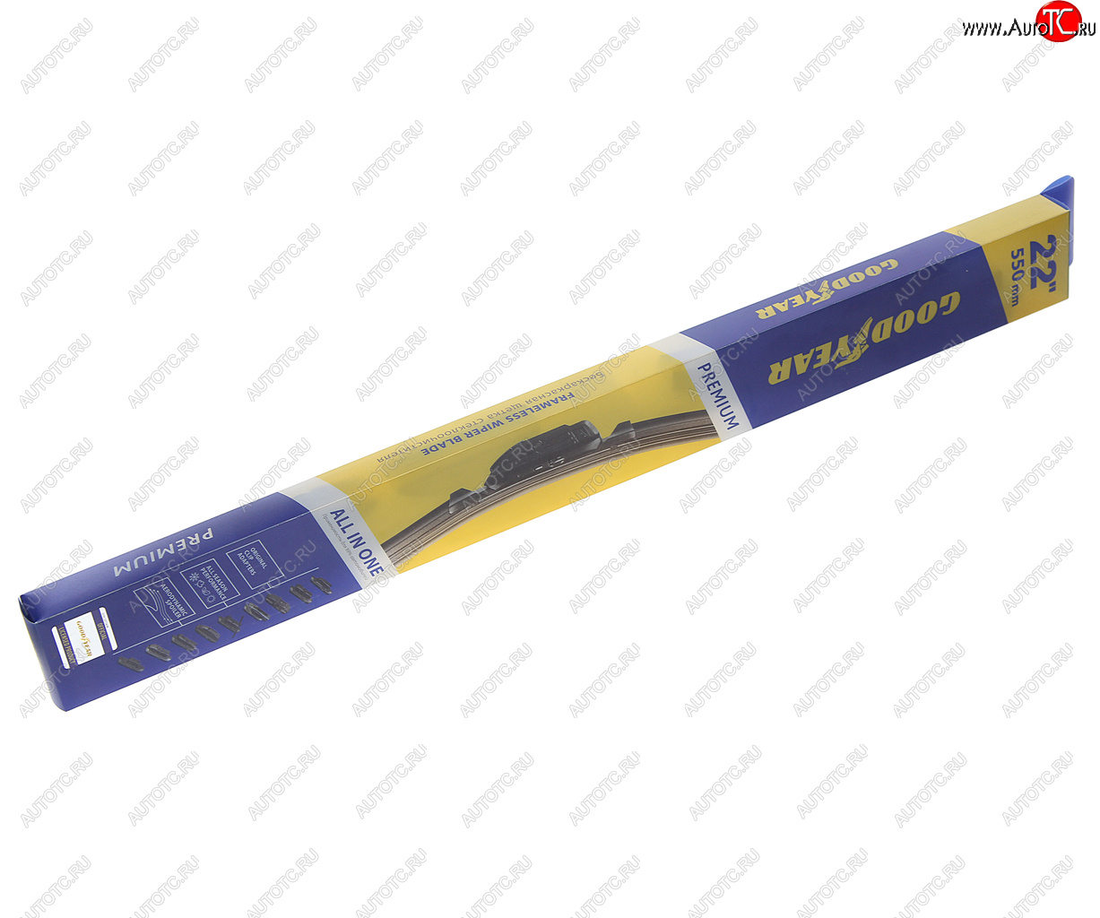 1 059 р. Щетка стеклоочистителя 550мм бескаркасная (8 адаптеров) Premium GOODYEAR GOODYEAR gy000442  с доставкой в г. Керчь