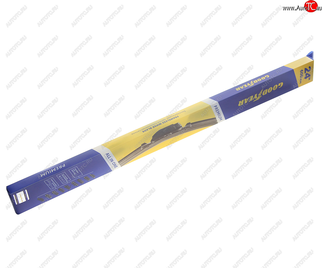 1 059 р. Щетка стеклоочистителя 600мм бескаркасная (8 адаптеров) Premium GOODYEAR GOODYEAR gy000444  с доставкой в г. Керчь