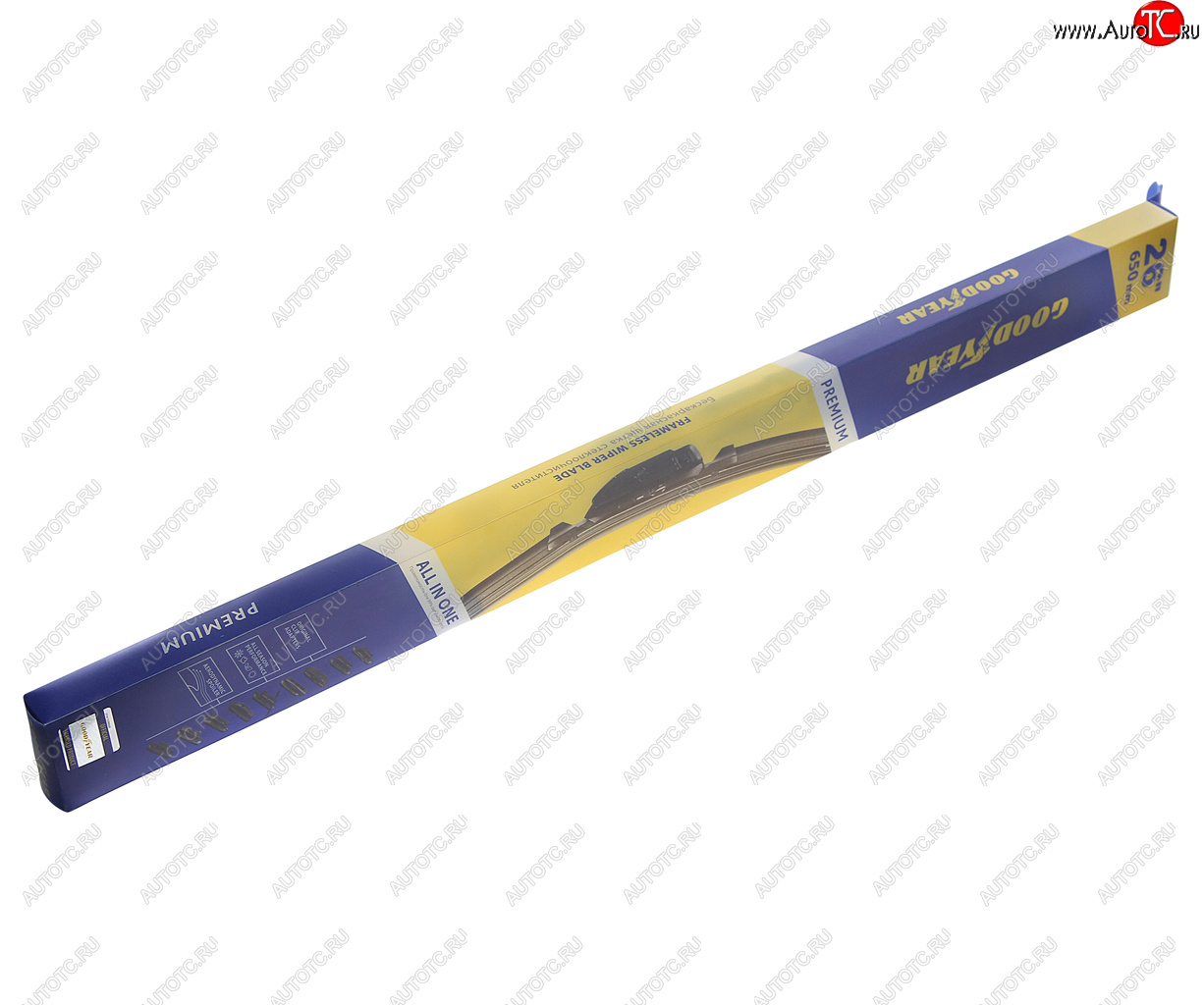 1 059 р. Щетка стеклоочистителя 650мм бескаркасная (8 адаптеров) Premium GOODYEAR GOODYEAR gy000446  с доставкой в г. Керчь